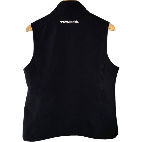 Port Authority CVS Logo Black Zip Up Vest. Pockets. Large. - Picture 2 of 6